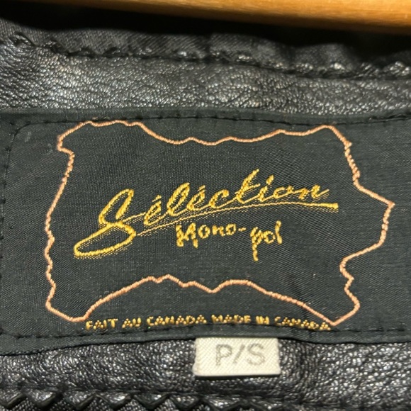 SELECTIONS MONO-POL Vintage 80’s Leather Suede Mixed Fabric jacket - Picture 7 of 8